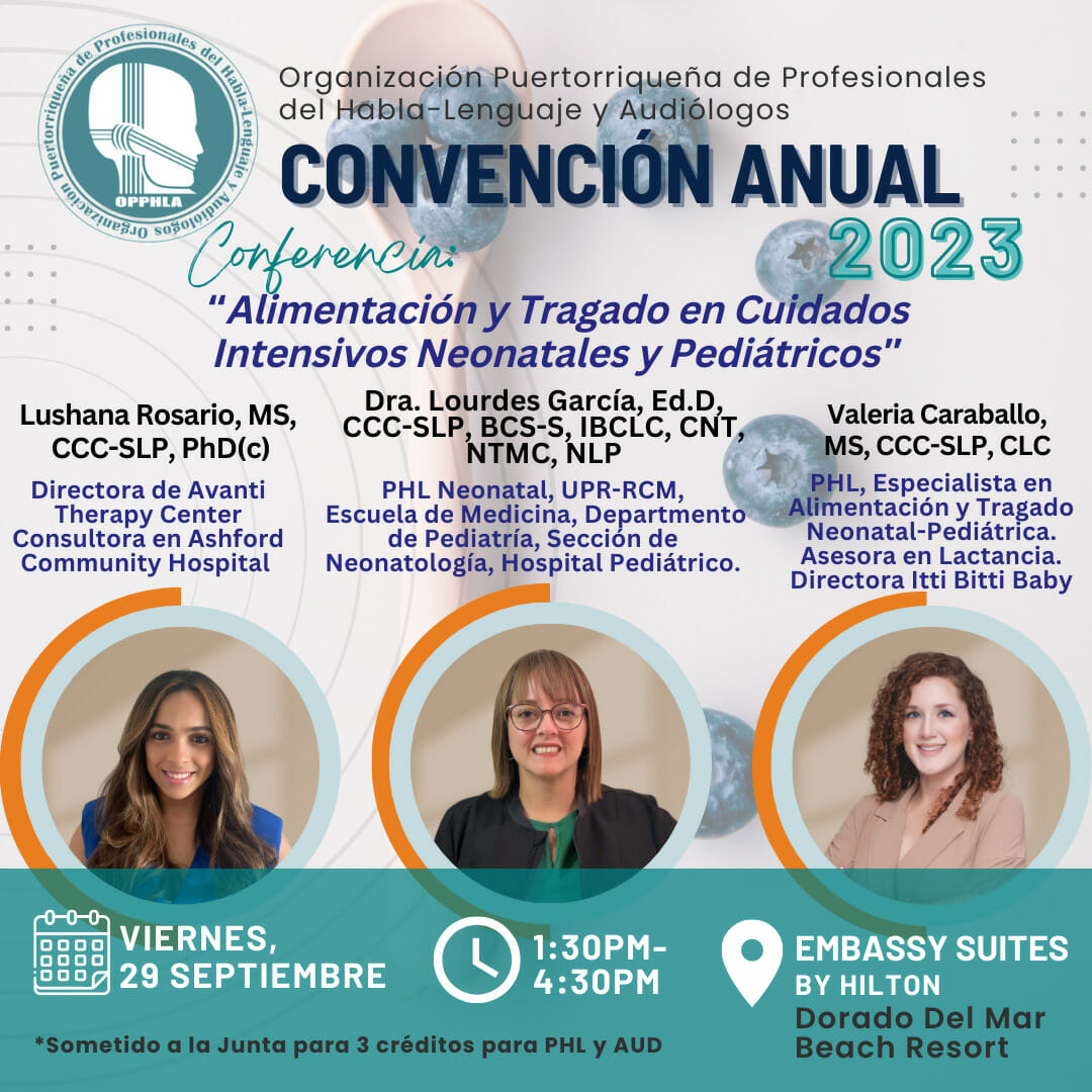 Convención Anual: Alimentación y Tragado en Cuidados Intensivos Neonatales y Pediátricos (29 de septiembre de 2023)