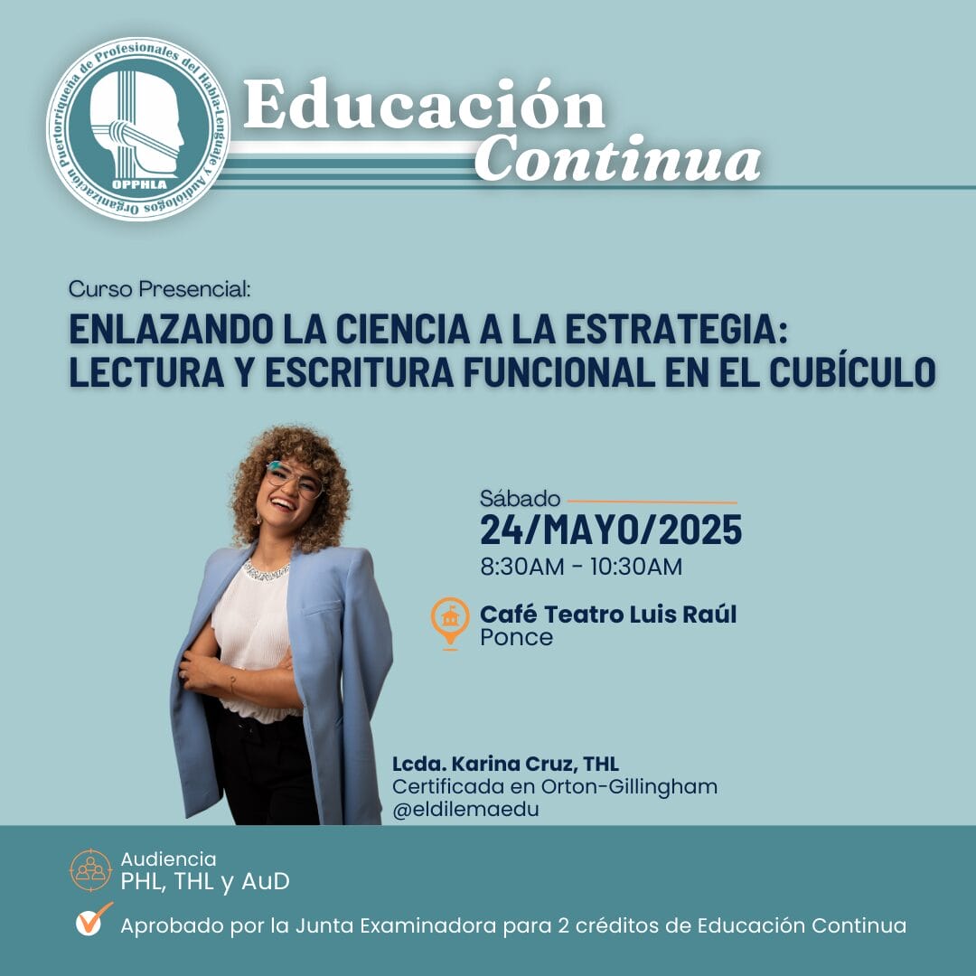 Enlazando la ciencia a la estrategia: lectura y escritura funcional en el cubículo [0 créditos] (mayo 2025)